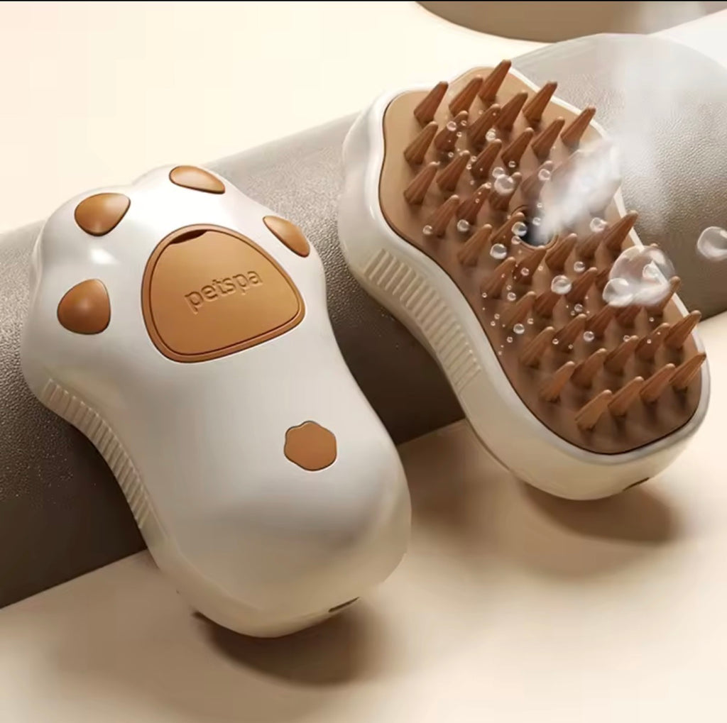 Gentle Steam Pet Grooming Brush - Removes Loose Fur Fast