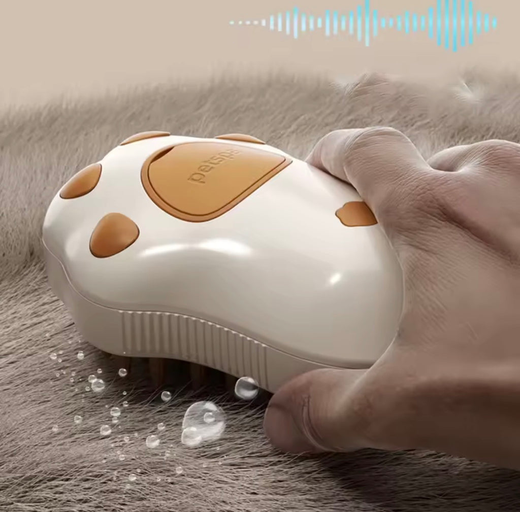 Gentle Steam Pet Grooming Brush - Removes Loose Fur Fast