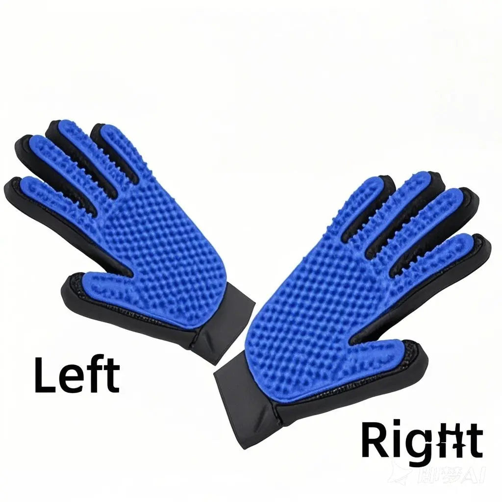 2-Pack Pet Hair Grooming Gloves - Removes Loose Hair Fast