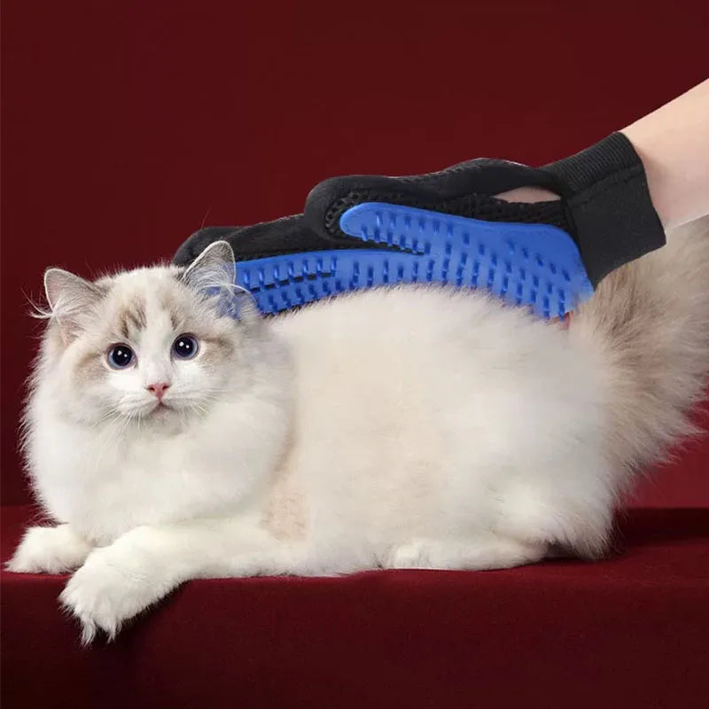 2-Pack Pet Hair Grooming Gloves - Removes Loose Hair Fast