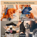 2-Pack Pet Hair Grooming Gloves - Removes Loose Hair Fast